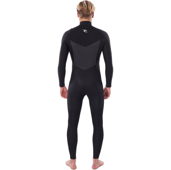 2023 Rip Curl Männer Dawn Patrol Warmth 4/3mm Brustreißverschluss Neoprenanzug Black WSM9CM