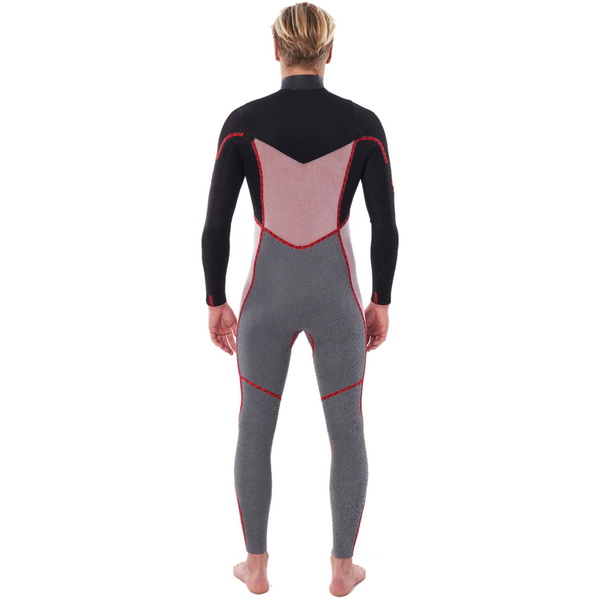 2023 Rip Curl Männer Dawn Patrol Warmth 4/3mm Brustreißverschluss Neoprenanzug Black WSM9CM