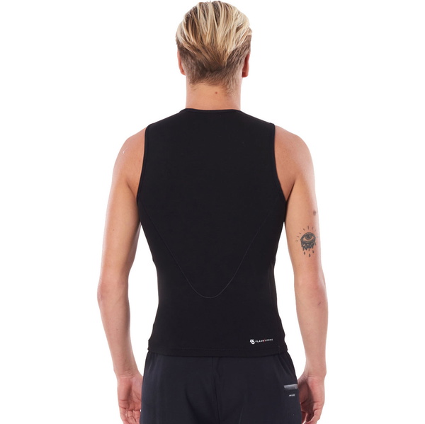 2026 Rip Curl Männer Flashbomb 0.5mm Sleeveless Vest WVEYCM - Black