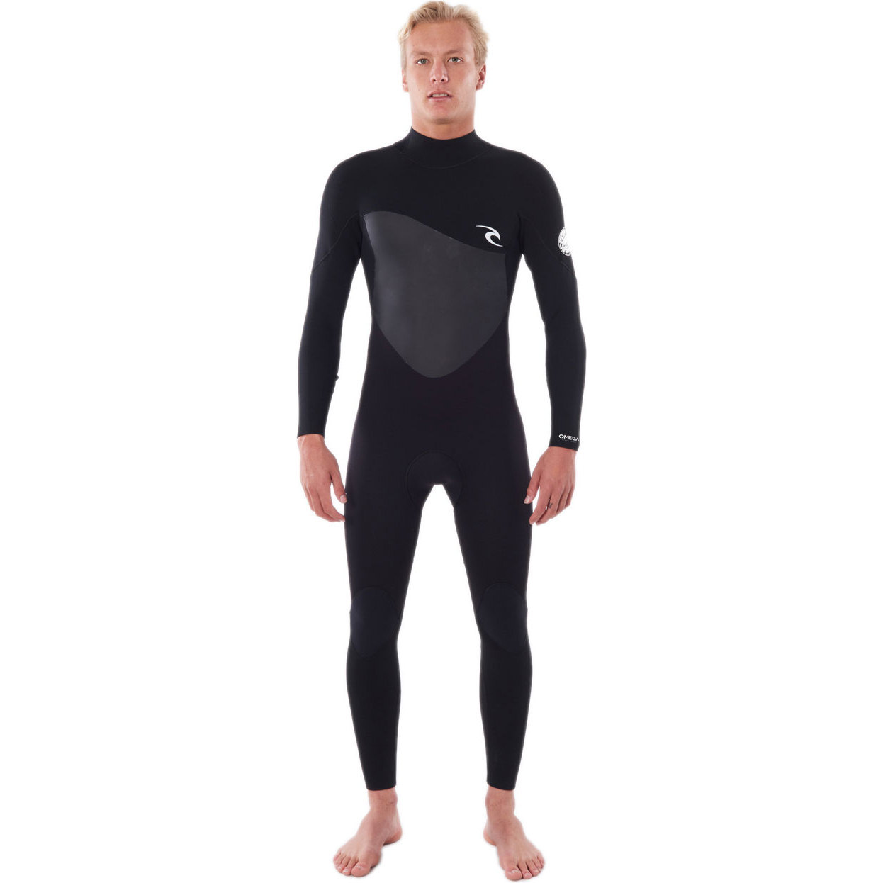 2023 Rip Curl Männer Omega 5/3mm Rückenreißverschluss Neoprenanzug BLACK WSM8MM