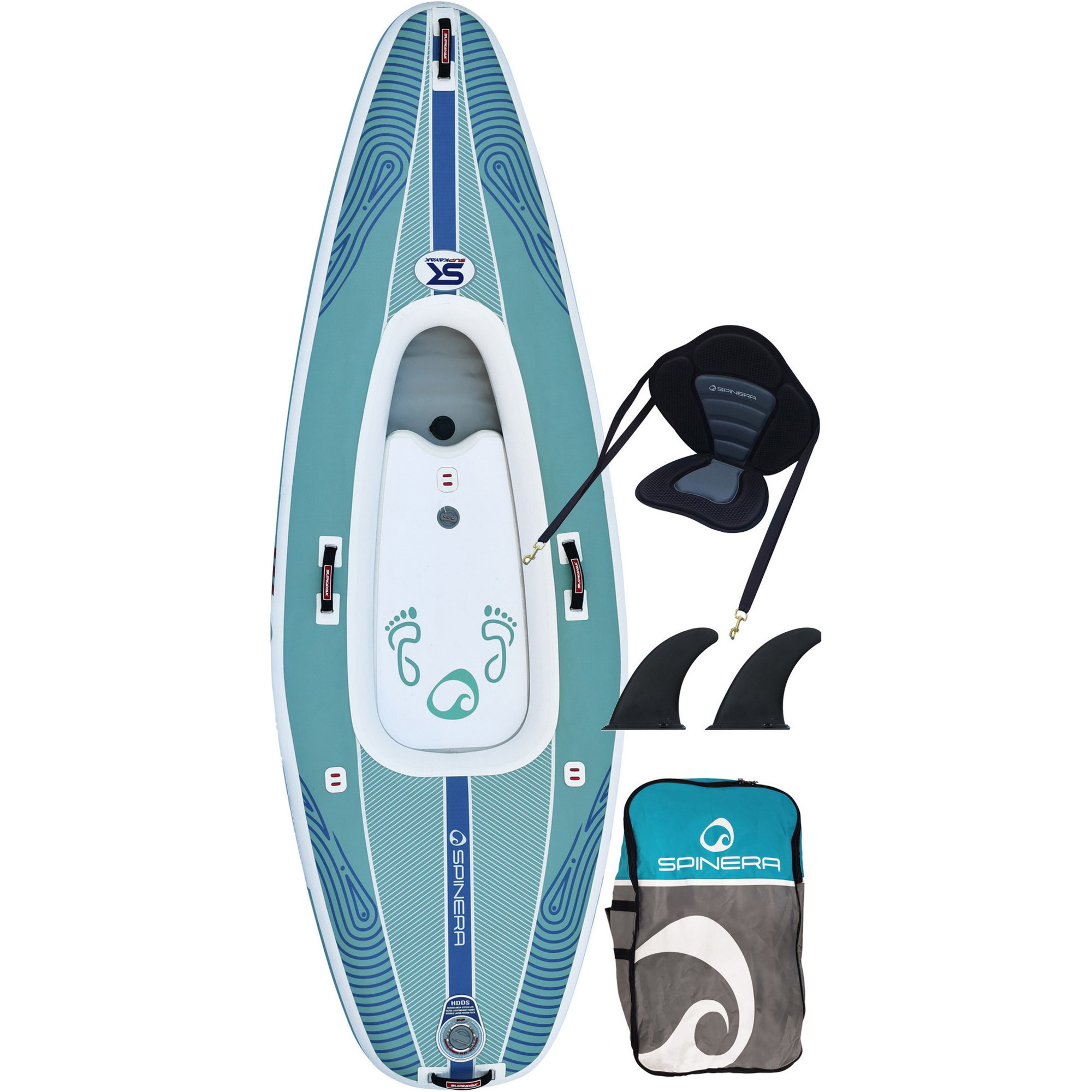Spinera SK 10'0 1 Person Aufblasbares SupKayak Paket - Blue