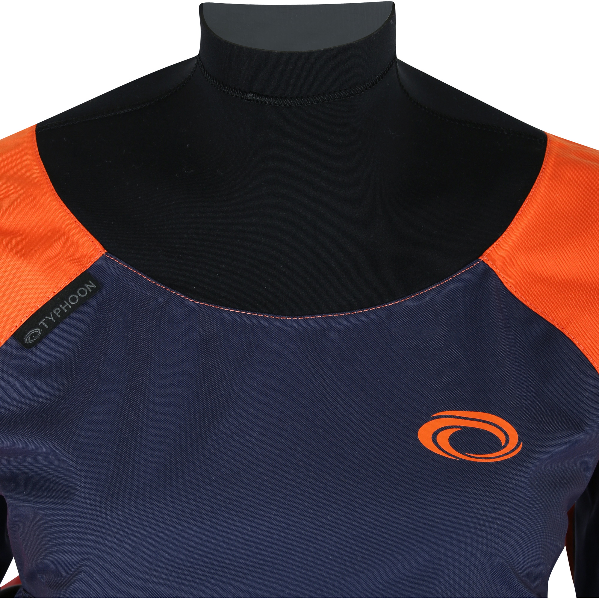 2026 Typhoon Frauen Hendra Hinge Zip Drysuit 100185 - Orange / Navy