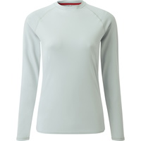 Frauen Langarm Uv Tec Tee Grau