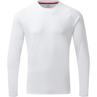 Herren Langarm Uv Tec Tee Weiß