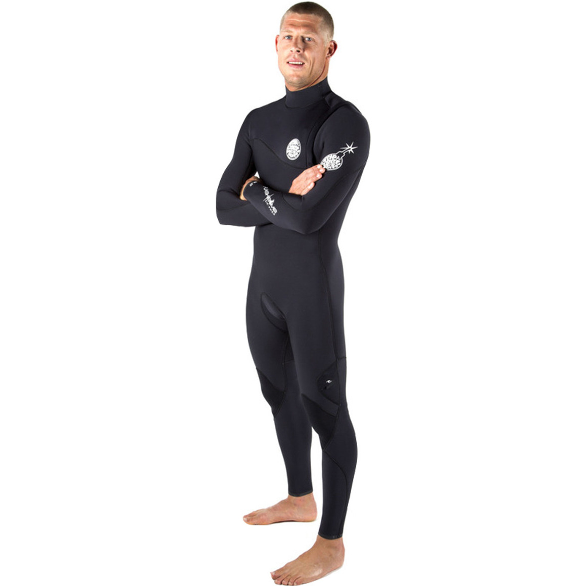 Rip Curl Flashbomb 4 / 3mm ZIP FREIER Neoprenanzug in schwarzem WSM4SF