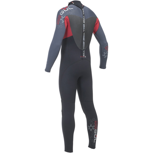 Gul Antwort 5 / 3mm GBS Zurück Zip Wetsuit Schwarz / Graphit / Red RE1213