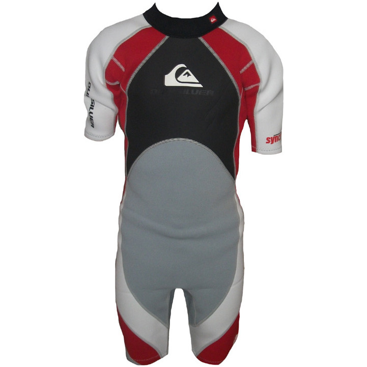 Quiksilver Syncro 2mm Junior Shorty Neoprenanzug Sy65js Schwarz / Rot / Grau