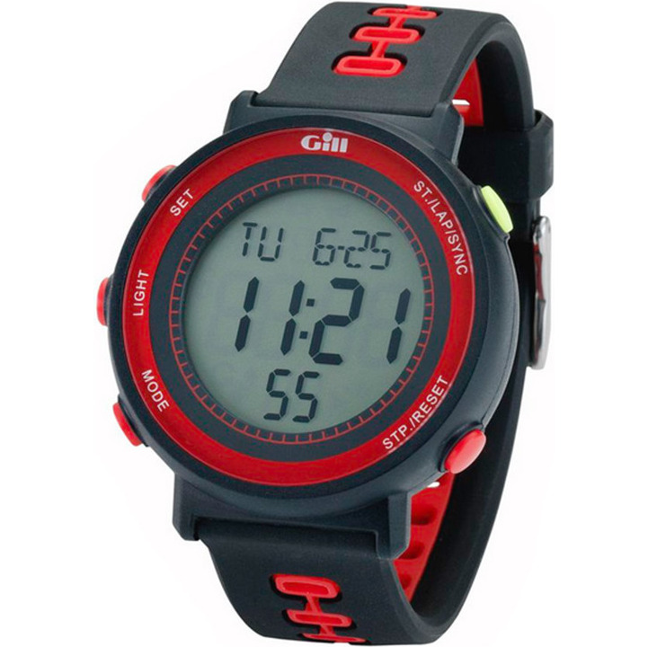 2022 Gill Race Watch Timer W013 - Schwarz / Rot