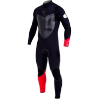 Flashbomb PLUS 5/3 mm Chest Zip GBS Steamer Neoprenanzug schwarz / rot WSM4IF
