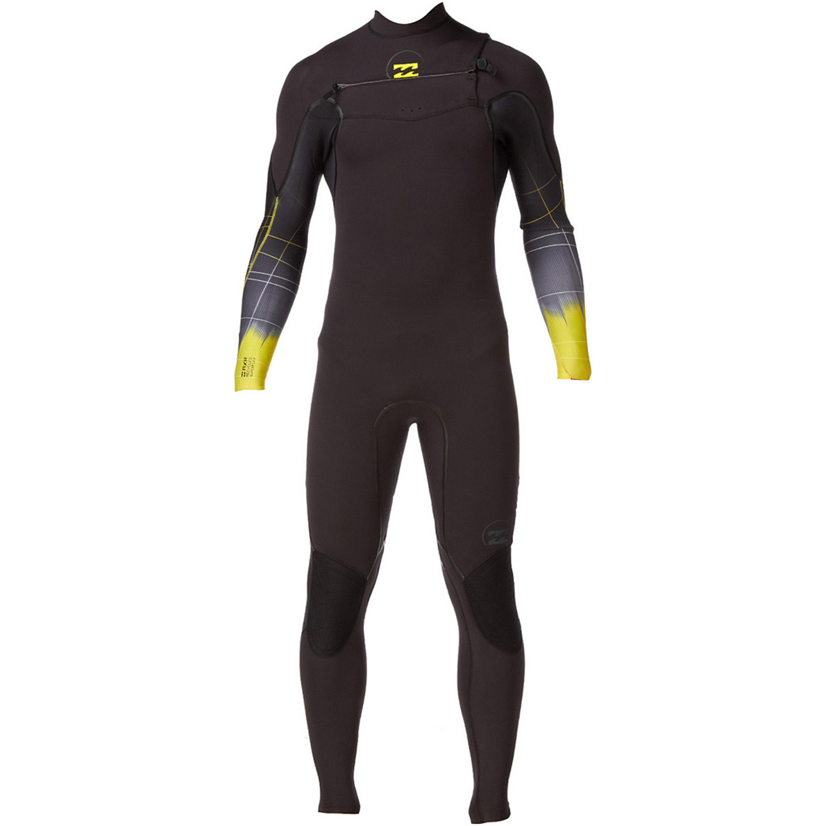 2014 Billabong Xero Revolution 5/4 mm CHEST ZIP Neoprenanzug in Schwarz / Lime N45M05