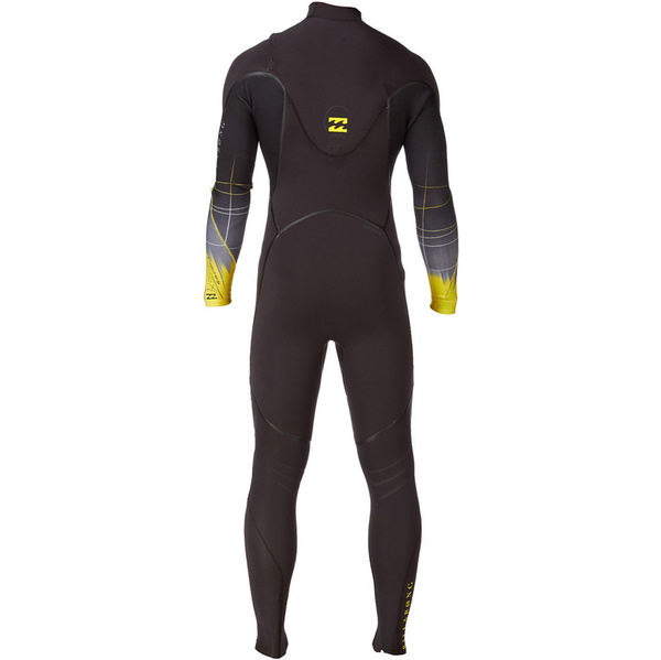 2014 Billabong Xero Revolution 5/4 mm CHEST ZIP Neoprenanzug in Schwarz / Lime N45M05