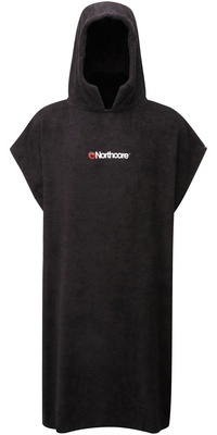 2026 Northcore Beach Basha Hooded Towel Changing Robe / Poncho NOCO24 - Black