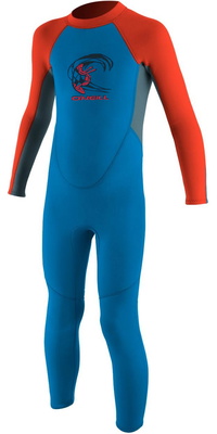 2026 ONeill Toddler Reactor 2mm Back Zip Wetsuit 4868 - Blue / Neon Red