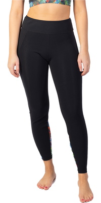 2025 Gul Frauen Luna7 Sup Leggings La8301-c1 - Schwarz / Dschungel