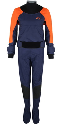 2026 Typhoon Frauen Hendra Hinge Zip Drysuit 100185 - Orange / Navy