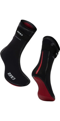 2026 Zone3 Neopren Wärme- Tech Wärme Socken Na18uhts101 - Schwarz / Rot