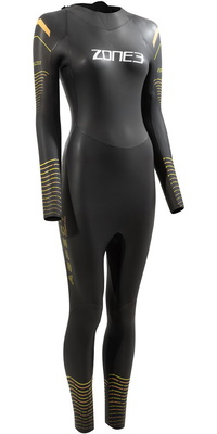 Zone3 Womens Thermal Aspect Breaststroke Wetsuit WS21WTMA101 - Black / Orange / Yellow