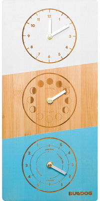2026 Bulldog Dreifaches Zifferblatt Bamboo Zeit Mond Gezeiten Uhr Bdtc3