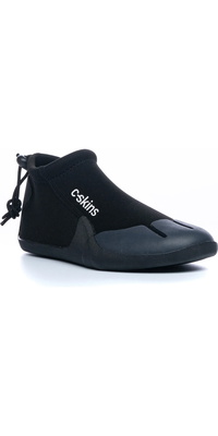 2026 C-Skins Junior Legend 3mm Runder Zehenbereich Reef Stiefel C-RBLEJ - Black / Flash Green / Charcoal
