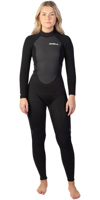 2026 Gul Frauen Response 3/2mm Rückenreißverschluss Neoprenanzug RE1319-C1 - Black