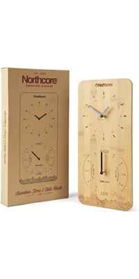 2026 Northcore Wall Mounted Bamboo Time & Tide Clock Portrait NOCO088D