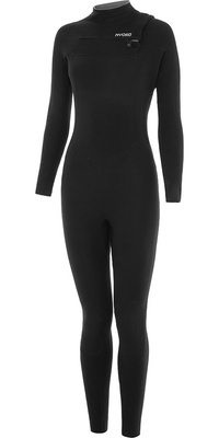 2025 Nyord Frauen Furno Ultra Plus 5/4mm Brustreißverschluss Neoprenanzug FUPW54001 - Black