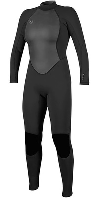 2025 ONeill Frauen Reactor II 3/2mm Rückenreißverschluss Neoprenanzug 5042 - Black
