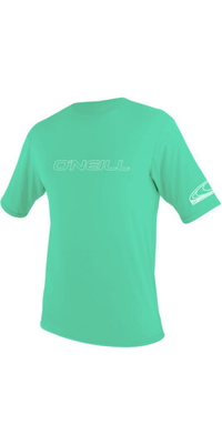 2026 Oneill Youth Basic Skins Short Sleeve Sun Rash Tee 3422 - Light Aqua
