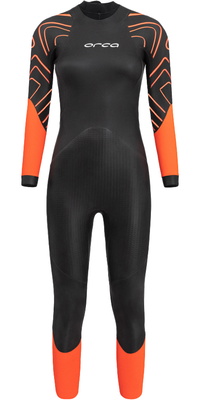 2026 Orca Womens Zeal Hi-Vis Back Zip Open Water Swim Wetsuit NN2Z - Black