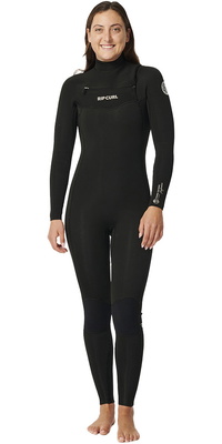 2025 Rip Curl Frauen Dawn Patrol Performance 5/3mm Brustreißverschluss Neoprenanzug 152WFS - Black