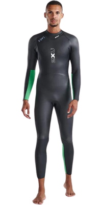 2026 2XU Männer Propel Open Water Swim Neoprenanzug MW7144c - Black / Bright Green