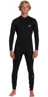 2025 Billabong Mens Foil 4/3mm Back Zip Wetsuit ABYW100235 - Black