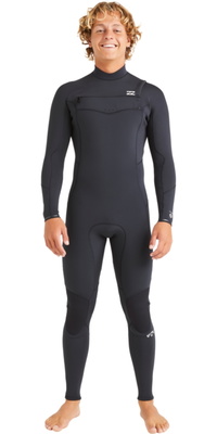 2026 Billabong Männer Absolute Natural 4/3mm Brustreißverschluss Neoprenanzug ABYW100258 - Black