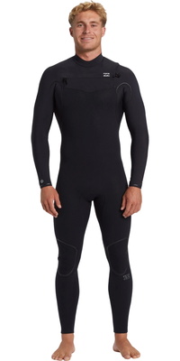 2026 Billabong Männer Furnace Natural 4/3mm Brustreißverschluss Neoprenanzug ABYW100265 - Black