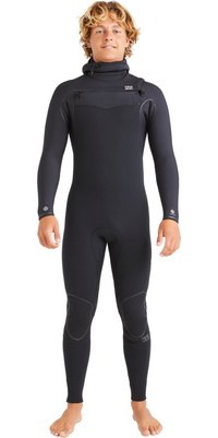 2025 Billabong Mens Furnace Natural 6/5mm Hooded Chest Zip Wetsuit ABYW200121 - Black
