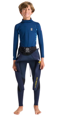 2026 C-Skins Junior NuWave X Long Sleeve Lycra Weste C-NLYLSJ - Slate Navy / Cyan / Multi
