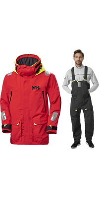 2026 Helly Hansen Männer Skagen Offshore-Jacke Und Hose Segelanzug 3425534254  Black / Rot