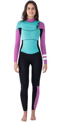 Hurley Frauen Advant 4/3mm Brustreißverschluss Neoprenanzug WFS0013403 - Pistachio