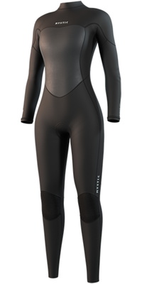 2026 Mystic Frauen Brand 3/2mm Rückenreißverschluss Flatlock Neoprenanzug 35000.250060 - Black