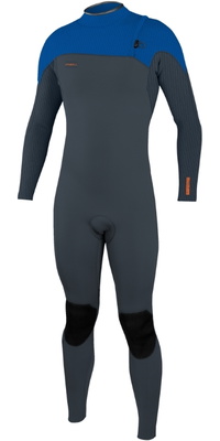 2025 O'Neill Mens Hyperfreak Comp 4/3mm Zip Free Wetsuit 4971 - Dark Orion / Deep Sea