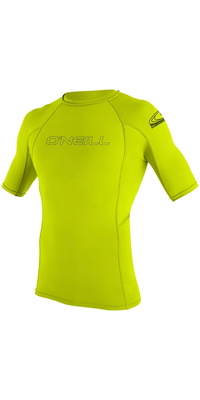 2026 ONeill Youth Basic Skins Short Sleeve Lycra Vest 3345 - Lime