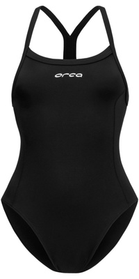 2026 Orca Frauen Core One-Piece Thin Strap Swimsuit MS51TT35 - Black