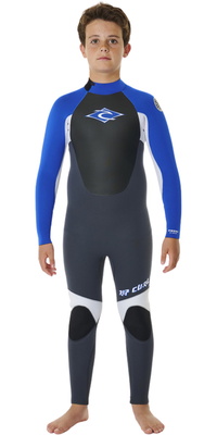 2026 Rip Curl Junior Omega 4/3mm Back Zip Wetsuit 13OBFS - Blue