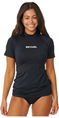 2026 Rip Curl Frauen Classic Surf Short Sleeve Lycra Vest 17NWRV - Black