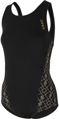 Zone3 Frauen Iconic Classic Badeanzug SW20WIC101 - Black / Grau / Gold