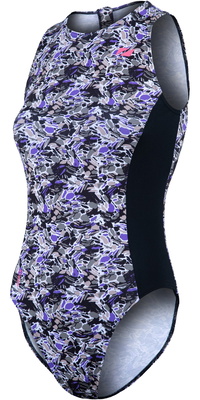 2025 Zone3 Frauen High Neck Swim Suit SW23WPKHN101 - Pacific Koa