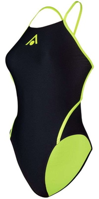 2025 Aquasphere Frauen Essential Diamond Back Adjustable Swim Suit SW4730107 - Black / Gelb