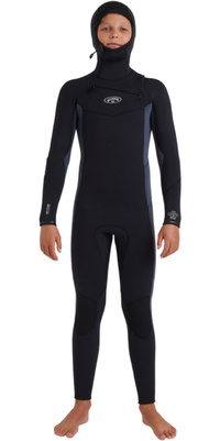 2025 Billabong Junior Absolute Natural 5/4mm Brustreißverschluss Mit Kapuze Neoprenanzug 24CW193508 - Blue Combo