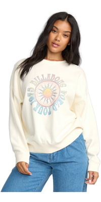 2025 Billabong Womens Echo Sweatshirt 24B463504 - Salt Crystal