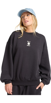 2025 Billabong Frauen So Sunny Kendal Crew Fleece EBJFT00155 - Black Pebble